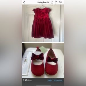 BUNDLE: Brand new with tags,Toddler dress size 3T and shoes in size 6.5,